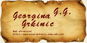 Georgina Grkinić vizit kartica
